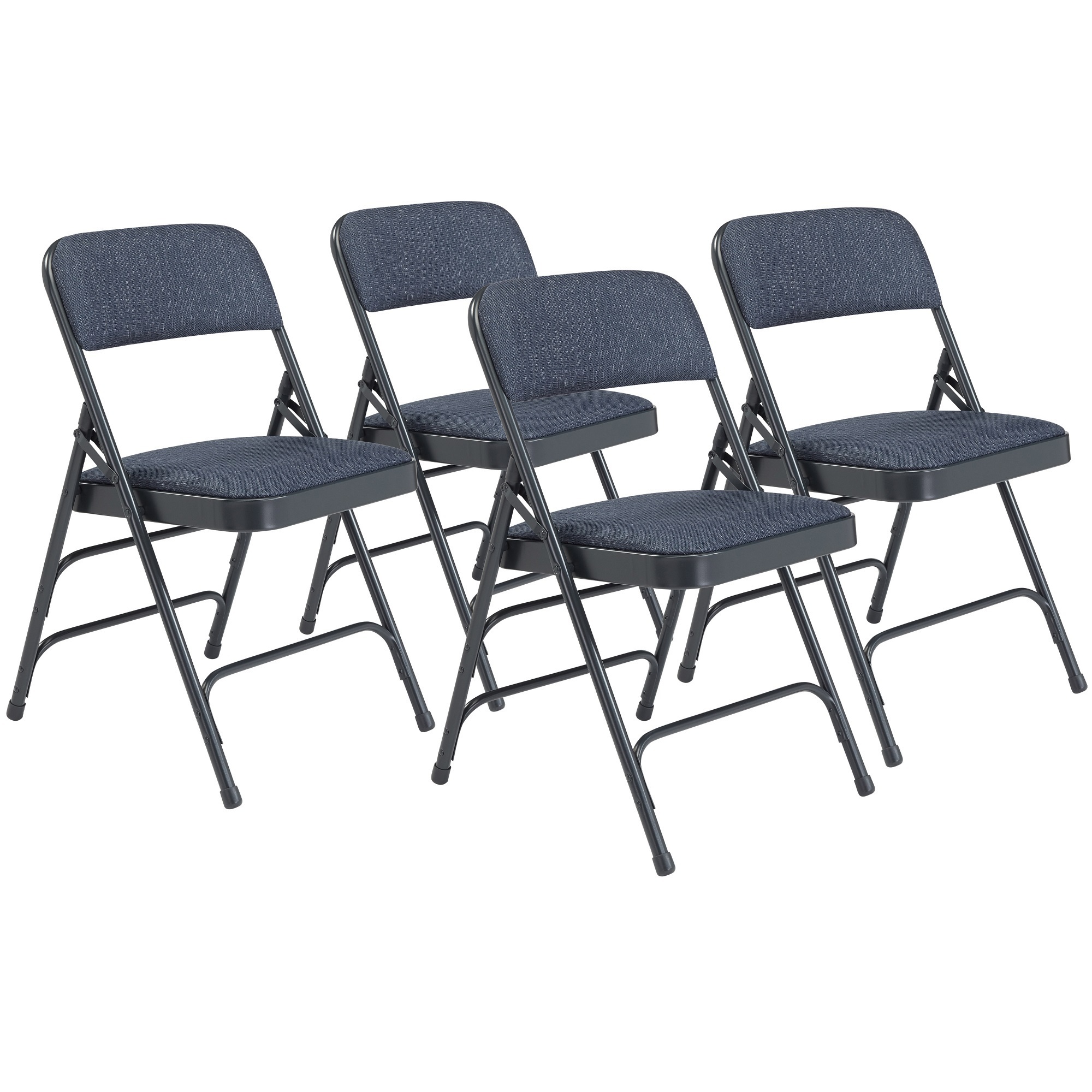 National Public Seating, 2300 Series Fabric Folding Chair, Primary Color Blue, Included (qty.) 4, Seating Type Folding Chair, Model# 2304